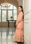 Gulnaar Peach Organza Festive Lehenga – Kids