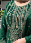 Forest Green – Embroidered Chiffon 3PC Kurta