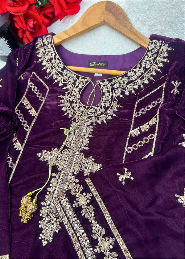 Orchid Dusk – Deep Purple Velvet 2PC
