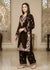 Brown – Premium Embroidered Velvet 2PC kurta set