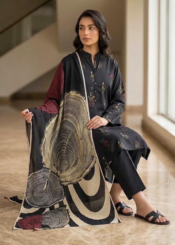 Black – Premium Printed Lawn 3PC Dress