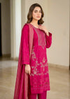 Pink Bloom Premium Embroidered Lawn 3PC Kurta Set with Printed Dupatta