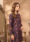 Navy Blue Printed Lawn 2-Piece Unstitched Suit