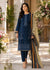 Navy Blue Embroidered Kurta Set with Printed Dupatta