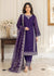 Elegant Purple Embroidered Chin ffoKurta Set with Chiffon Dupatta