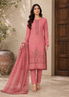 Rose Pink Printed Lawn Kurta Set with Dupatta