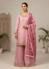 Blush Royale – Pastel Pink Luxury Embroidered Silk 3PC Dress with Net Printed Dupatta