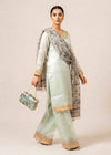 Pastel Grey Luxury Embroidered Silk 3PC Dress