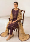 Embroidered Brown Kurta Set with Beige chiffonDupatta