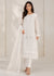 Elegant Off-White Embroidered OrganChiffon Kurta Set