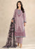 Mauve Embroidered Cambric Cotton Kurta Set with Printed Dupatta