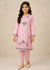 Girls Pink Embroidered Cotton Kurta Set