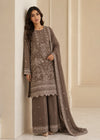 Caramel Glow – Premium Embroidered Chiffon 3PC Set