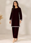 Maroon Opulence –Solid Maroon Velvet Ensemble