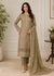 Caramel Brown Embroidered Cotton Kurta Set with Mirror Work
