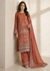 Burnt Orange – Luxury Embroidered 3PC Chiffon Set