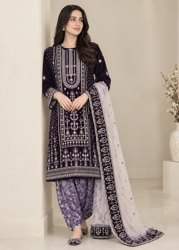 Crown Jewel Purple Velvet 3-PC Formal Edit