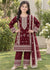 Royal Maroon Kids – Embroidered 3PC Kurta
