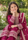 Mini Gul Magenta – Embroidered Chiffon Kurta Set