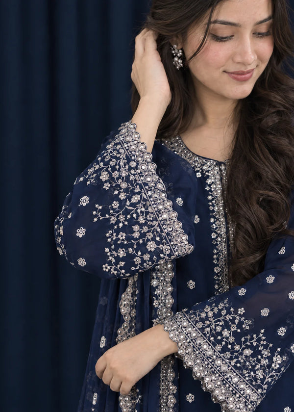 Rang-o-Noor — Neel Shab Navy Blue Festive Gharara