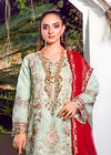 Tea Green Organza – Fully Embroidered 3 PC Set