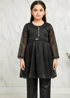 Festive Minis | Black Sheesha Silk Embellished Frock