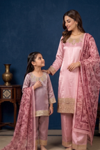 Rosé Harmony – Mommy & Me Luxury Silk 3PC Matching Set