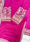 Magenta Royale – Stone Work Embroidered Chiffon Set