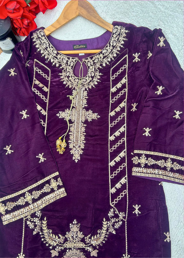 Orchid Dusk – Deep Purple Velvet 2PC