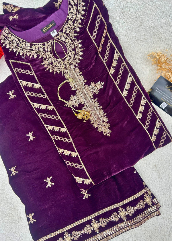 Orchid Dusk – Deep Purple Velvet 2PC