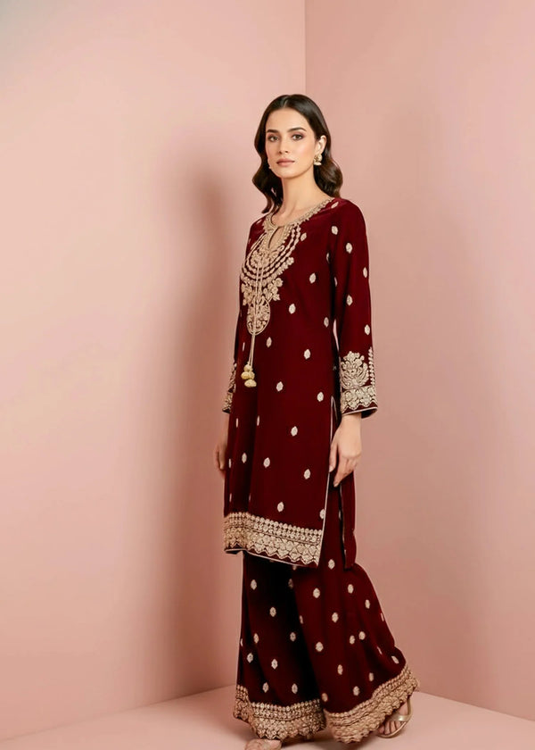 Velvet Dynasty Maroon – Signature Piece