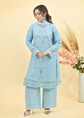 Sky Blue Grace – Designer Embroidered Kurta Set
