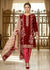 Husn Maroon Velvet Embroidered Set