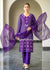Amethyst Grace – Purple Premium Embroidered Linen 3PC Suit with Chiffon Dupatta