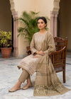 Sand Bloom – Beige Premium Embroidered Lawn 3PC Kurta Set with Printed Dupatta