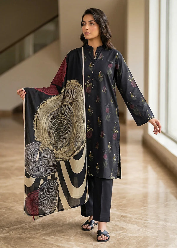 Black – Premium Printed Lawn 3PC Dress