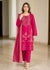 Pink Bloom Premium Embroidered Lawn 3PC Kurta Set with Printed Dupatta