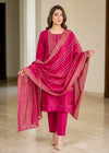 Pink Bloom Premium Embroidered Lawn 3PC Kurta Set with Printed Dupatta