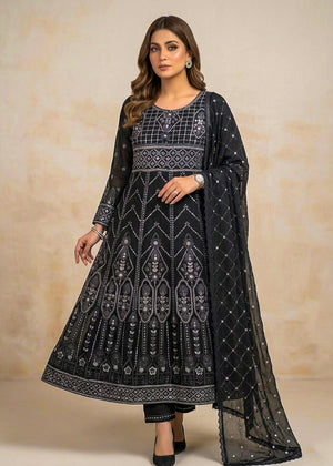 Black Diamond Whisper Embroidered Maxi 3PC