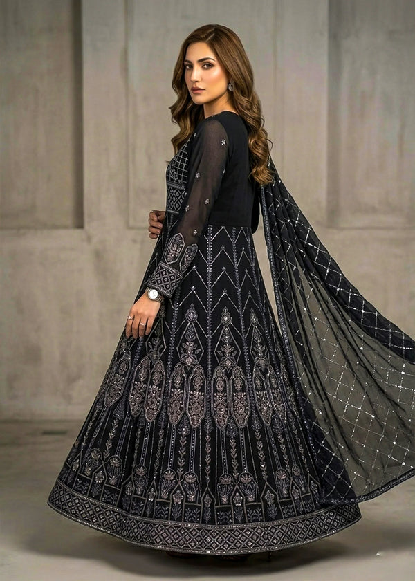 Black Diamond Whisper Embroidered Maxi 3PC