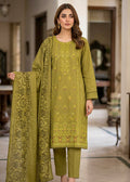 Sage Meadow – Olive Green Premium Embroidered Lawn 3PC Kurta Set