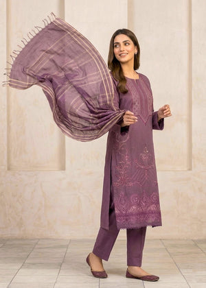 Lavender Meadow – Lavender Premium Embroidered Lawn 3PC Dress with Printed Dupatta