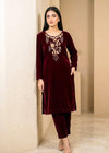 Deep Maroon – Premium Handmade Velvet Set