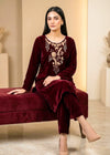 Deep Maroon – Premium Handmade Velvet Set
