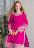 Magenta Royale – Stone Work Embroidered Chiffon Set