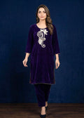Purple Opulence – Elegant 2PC Velvet Set
