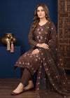 Noor-e-Khaak – Brown Linen 3PC