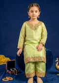 Key Lime Kattan Silk Kids Eid Kurta Set