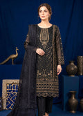 Shaam-e-Noor Black Organza – Embroidered 3 PC