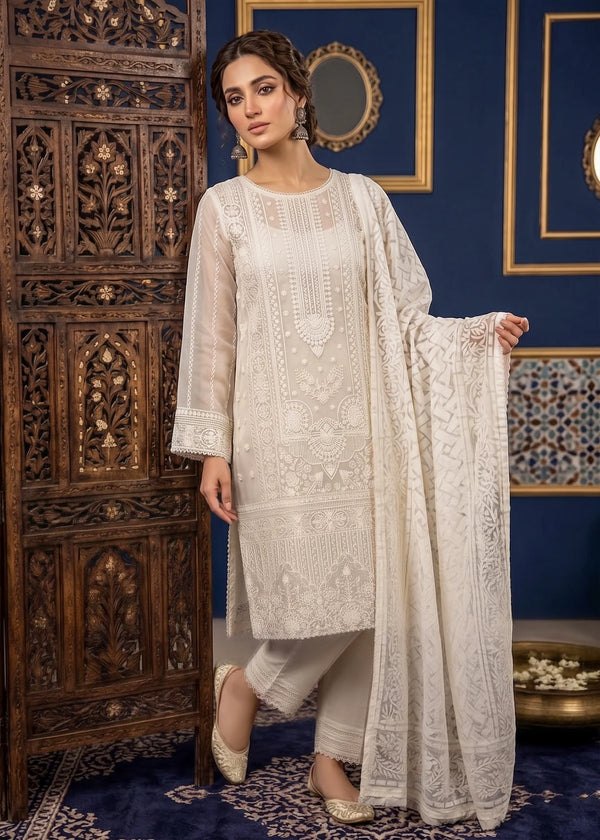 Afsana White Organza – Formal Festive Edit